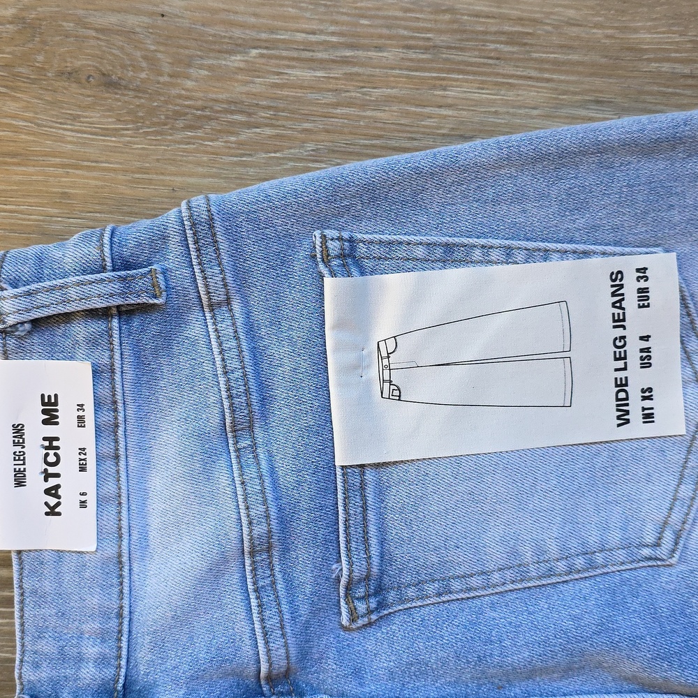 KATCH ME Light Blue Flare Women's Jeans - Picture 12 of 15